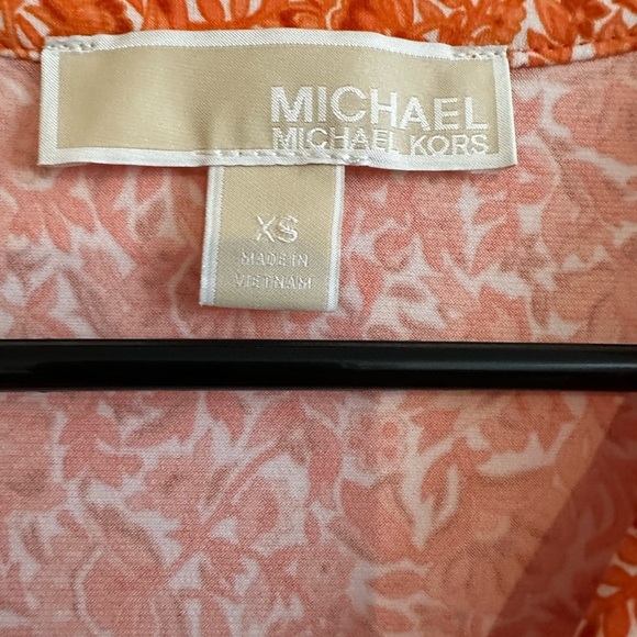 Michael Kors Orange Floral Mini Dress - Picture 3 of 4